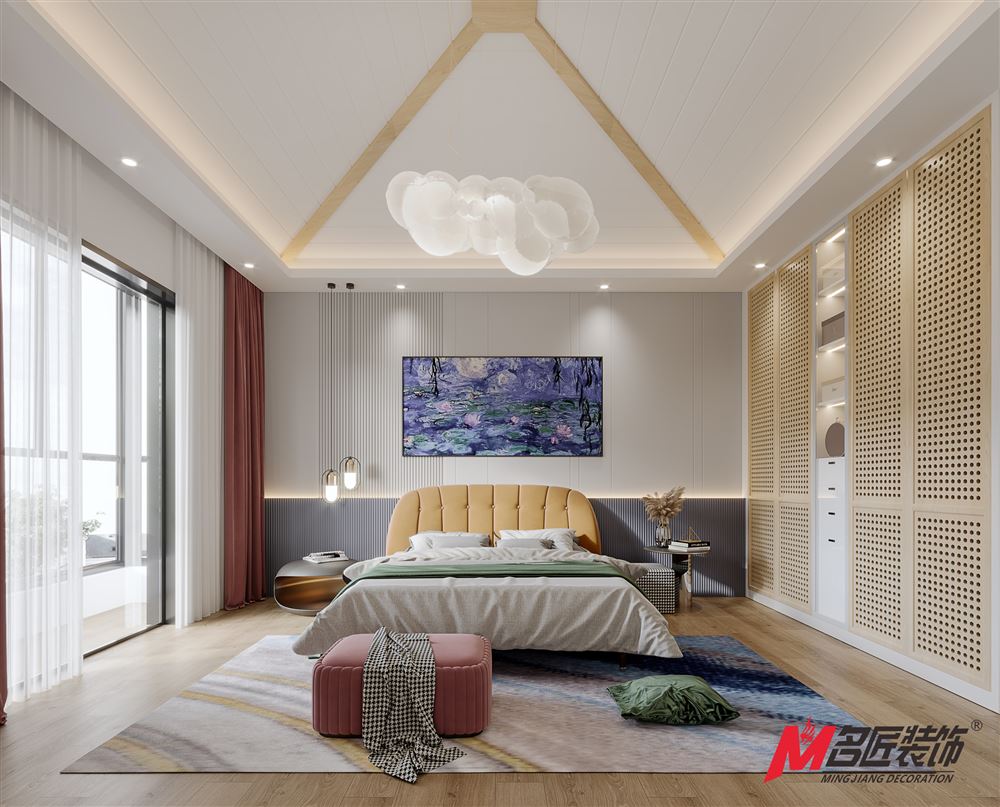 衢州室内装修468平米独栋别墅效果图-后现代风设计打造品质艺术人居